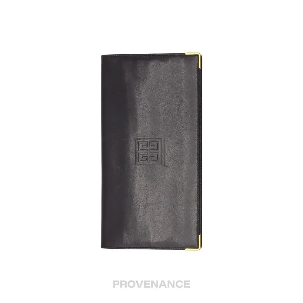 🔴 Givenchy Long Wallet - Black Leather